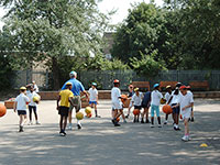 Mini-Basketball in the playground